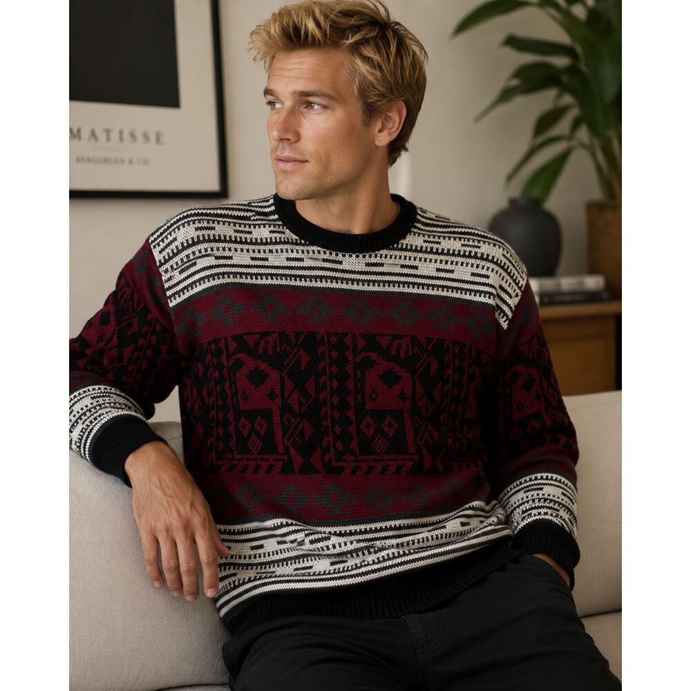 Trend Basics Mens Totally 80s/90s Cosby Style Acrylic Knit Sweater Men’s XXXL